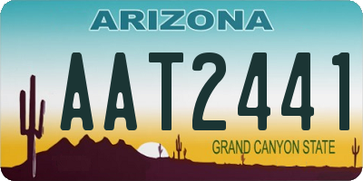 AZ license plate AAT2441