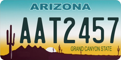 AZ license plate AAT2457