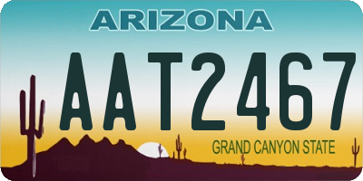 AZ license plate AAT2467