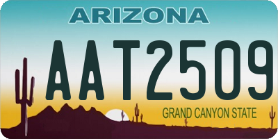 AZ license plate AAT2509