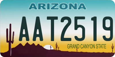 AZ license plate AAT2519