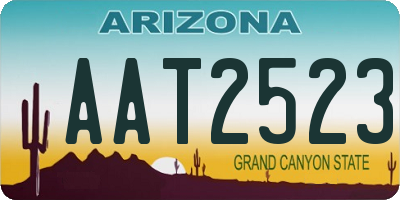 AZ license plate AAT2523