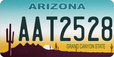 AZ license plate AAT2528