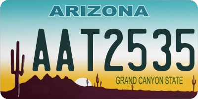 AZ license plate AAT2535
