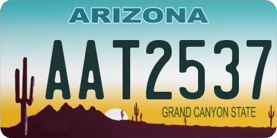 AZ license plate AAT2537