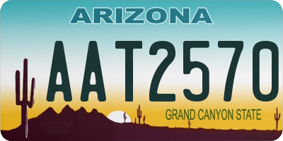 AZ license plate AAT2570