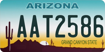 AZ license plate AAT2586