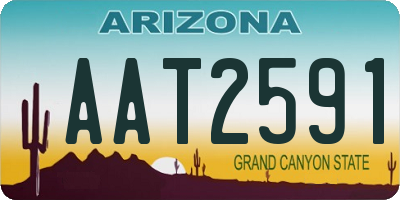 AZ license plate AAT2591