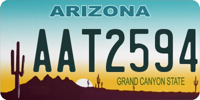 AZ license plate AAT2594