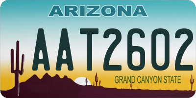 AZ license plate AAT2602