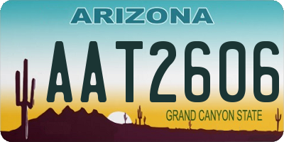 AZ license plate AAT2606
