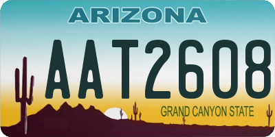 AZ license plate AAT2608