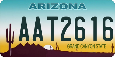 AZ license plate AAT2616