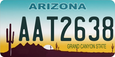 AZ license plate AAT2638