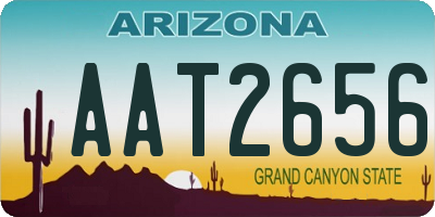AZ license plate AAT2656