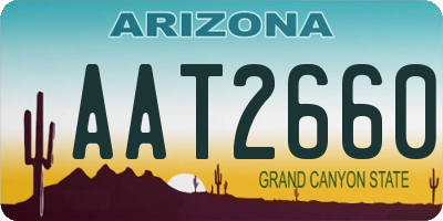 AZ license plate AAT2660