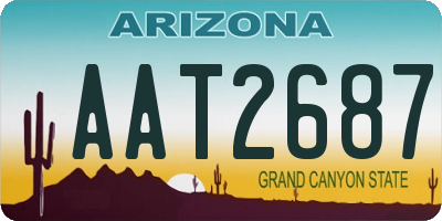 AZ license plate AAT2687