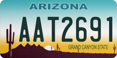 AZ license plate AAT2691