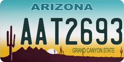 AZ license plate AAT2693