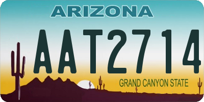 AZ license plate AAT2714