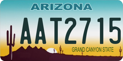 AZ license plate AAT2715