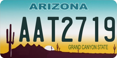 AZ license plate AAT2719