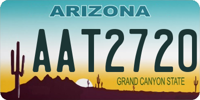 AZ license plate AAT2720