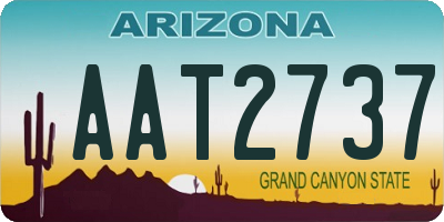 AZ license plate AAT2737