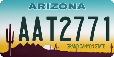 AZ license plate AAT2771