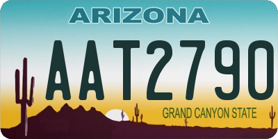 AZ license plate AAT2790