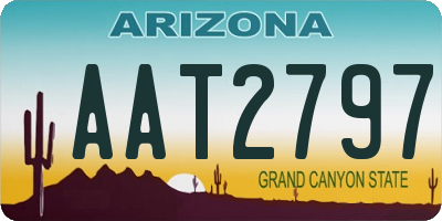 AZ license plate AAT2797