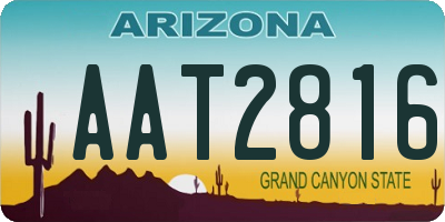 AZ license plate AAT2816