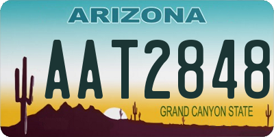 AZ license plate AAT2848
