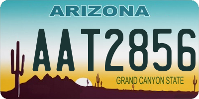 AZ license plate AAT2856
