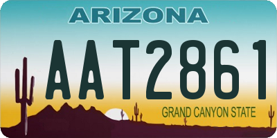 AZ license plate AAT2861