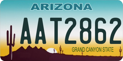 AZ license plate AAT2862
