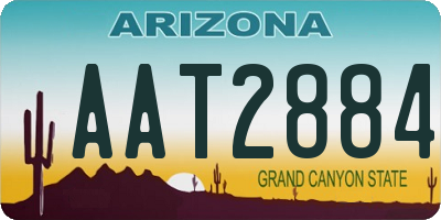 AZ license plate AAT2884