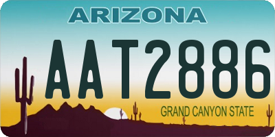 AZ license plate AAT2886