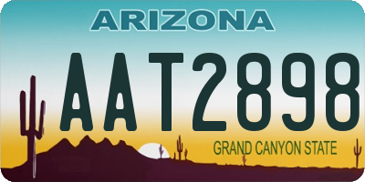 AZ license plate AAT2898