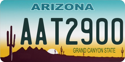 AZ license plate AAT2900