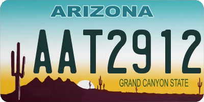 AZ license plate AAT2912