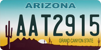AZ license plate AAT2915