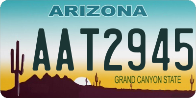 AZ license plate AAT2945