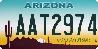 AZ license plate AAT2974