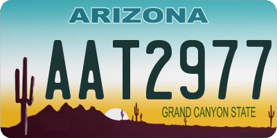 AZ license plate AAT2977