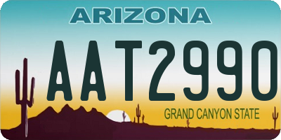AZ license plate AAT2990