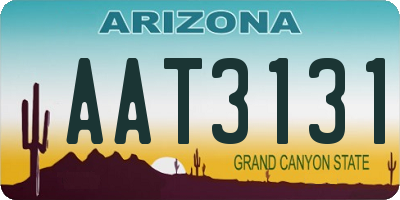 AZ license plate AAT3131