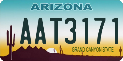 AZ license plate AAT3171