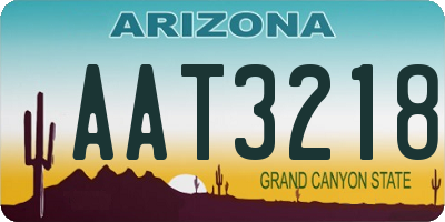 AZ license plate AAT3218