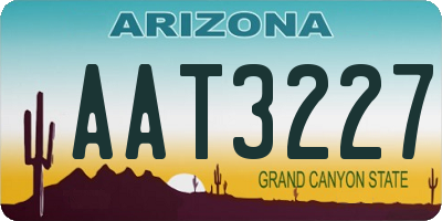 AZ license plate AAT3227